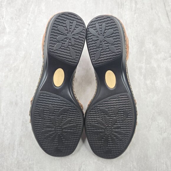 Softspots Huarache Flat 9.5 Wide Fit Brown Woven Strappy Comfort Boho Sandals - Picture 8 of 12